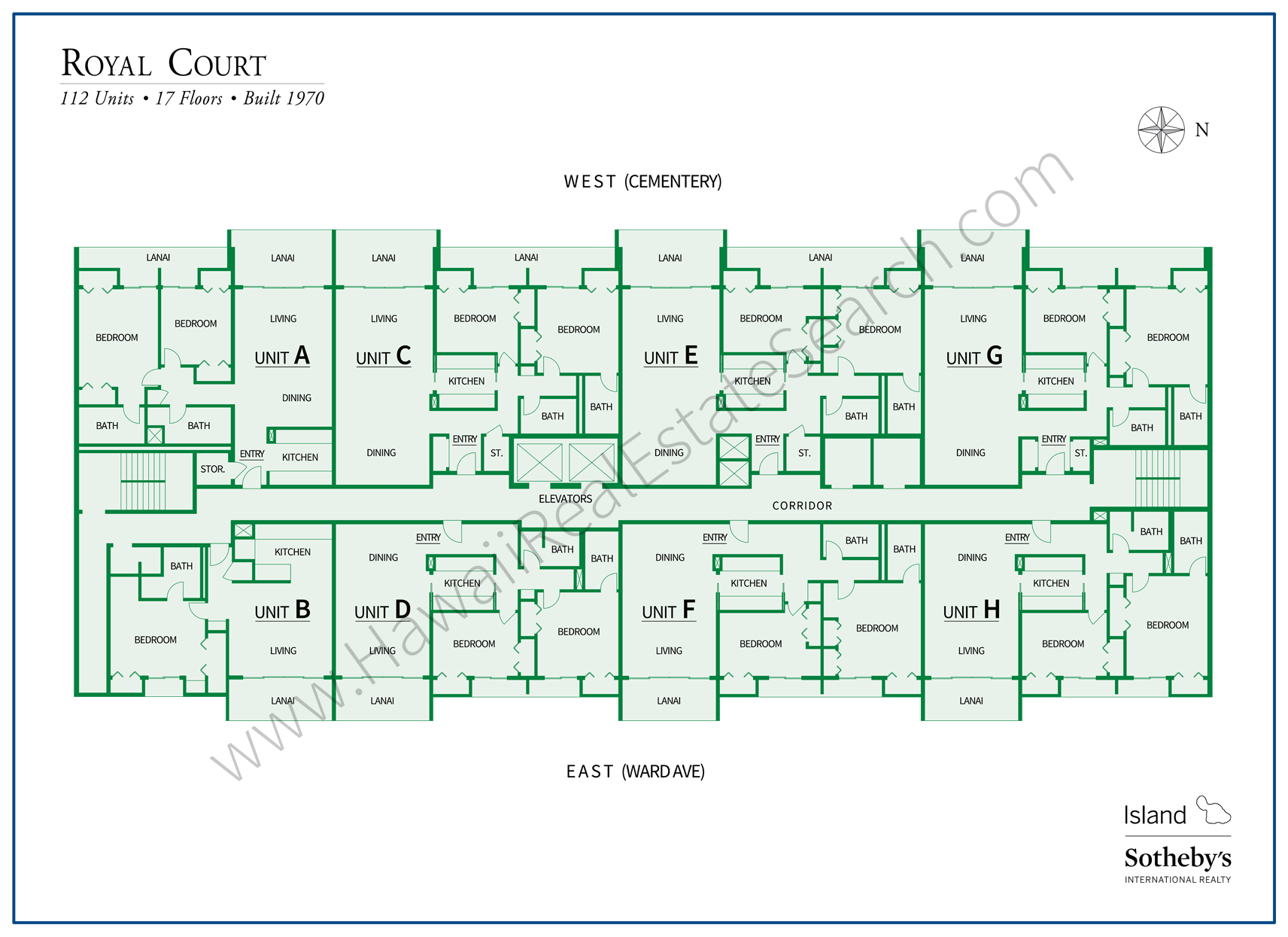 Royal Court Oahu Condo Map